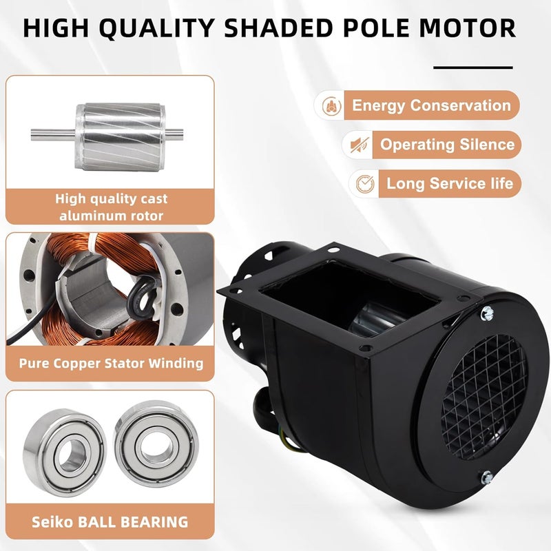 Criditpid Centrifugal Blower Motor for Dayton 1TDP7, 4C446, 6FHX8, 4C005, 1TDP7A, Fasco A166, 7021-3469, Outdoor Wood Furnace Fan for WoodMaster 4400 & 5500. - Image 4